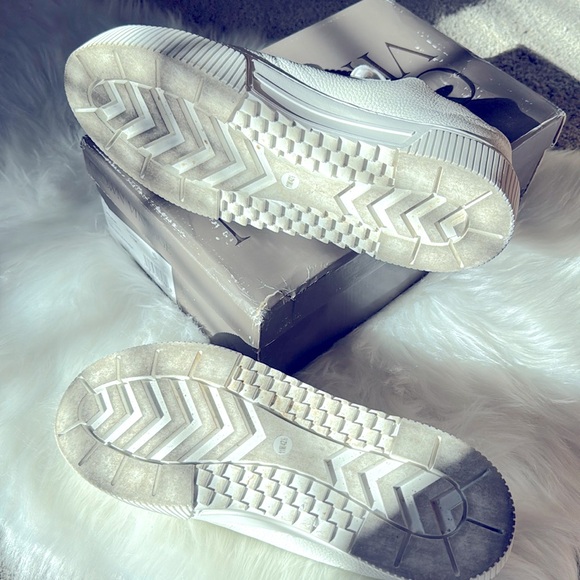 Crown Vintage white tumbled leather sneakers - Picture 4 of 5